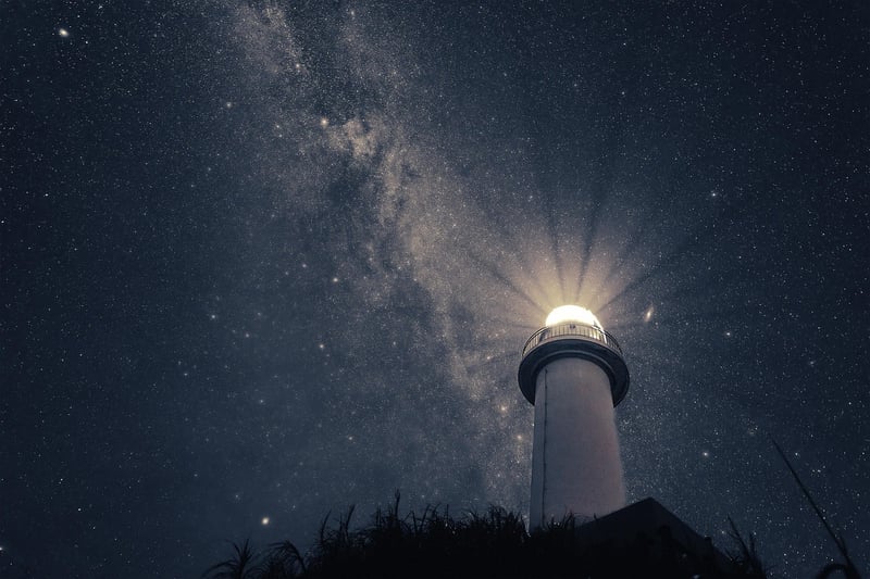 Stargazing under clear skies